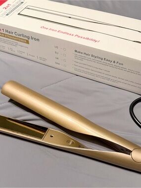 2-in-1 Hair Curling Iron and Straightener